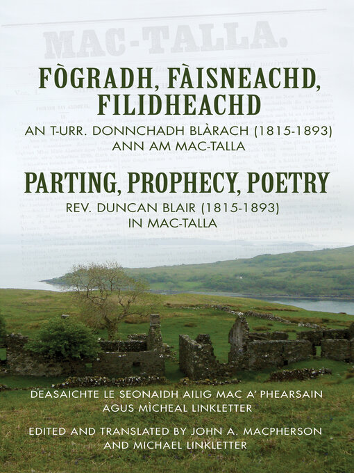 Title details for Fògradh, Fàisneachd, Filidheachd by Duncan B Blair - Available
